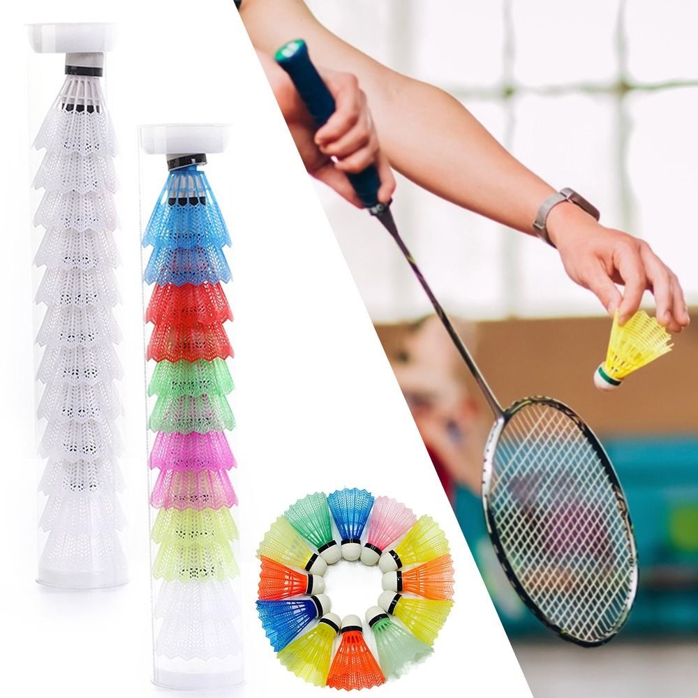 Badminton Nylon Shuttlecock - 6/12 szt. Wiatroszczelna plastikowa kula lotkowa
