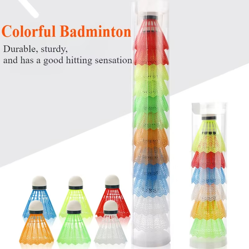 Badminton Nylon Shuttlecock - 12 szt. Kolorowe plastikowe lotki do